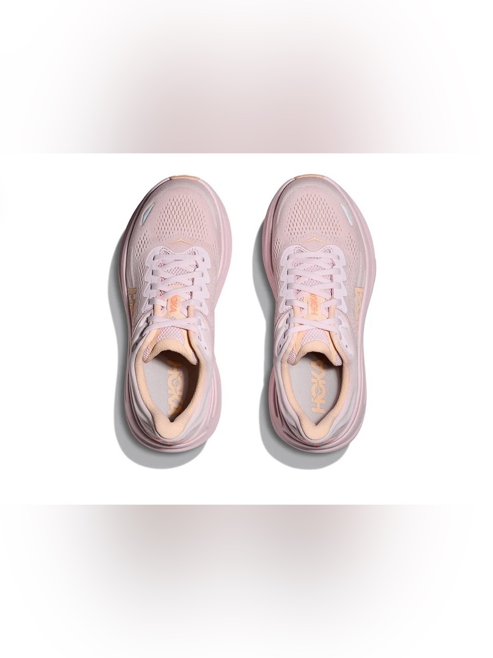 Hoka One One Bondi 9 Lilac Cream & Tangerine Glow Gently Used Size 9 - Picture 4 of 8